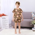 thumbnail image 7 of joogoo Cute Monkey Banana Pattern Pajama Sets Short Sleeve Cotton 2-Piece Sleepwear 5Y, 7 of 7