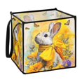 thumbnail image 2 of Collapsible Storage Basket Laundry Hamper Portable Organizer Bin For Home Storage Easter Bunny with A Big Yellow Bow, 2 of 7