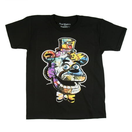 Five Nights at Freddy's Trap Art Black Cotton T-Shirt (Little Boys & Big Boys)