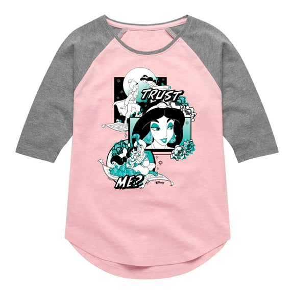 Disney Princess - Trust Me? - Toddler & Youth Girls Raglan Graphic T-Shirt