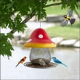 thumbnail image 2 of Daily Deals Clearance Red Mushroom Solar Bird Feeders - Outdoors Hanging, Color Changing Solar Garden Lantern, Metal Wild Bird Feeder for Cardinals Bird Seed Feeder 153Y, 2 of 5
