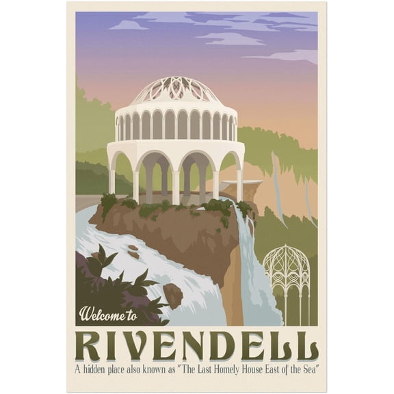 Welcome to Rivendell - LOTR Travel Poster (8x12Inches(US/CANonly))