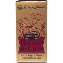 Golden Harvest Regular Mouth Lids with Bands, 12 Count