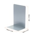 thumbnail image 2 of Unique Bargains Metal Bookend with L Shape Design 5.35"x3.74"x7.68" 2 Set Grey, 2 of 5
