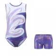 thumbnail image 4 of Aosijia Gymnastics Leotard for Girls Sleeveless Leotards Embroidery Glitter Diamond Shorts Bottoms Athletic Ballet Dance Outfit, 4 of 14