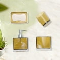 thumbnail image 3 of Unique Bargains 4Pcs Lightweight Bathroom Accessories Set Brown, 3 of 4