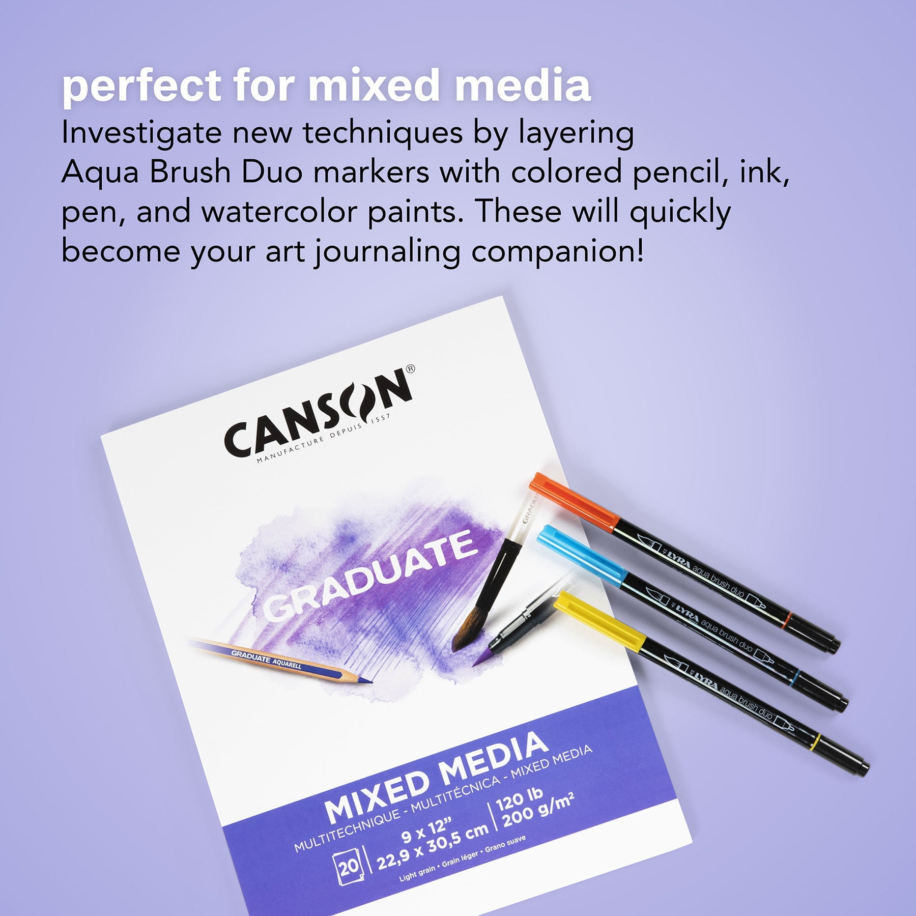Lyra Aqua Brush Duo Dual Tip Markers, Primary Set, Assorted Colors, 6 Piece, 2 Pack