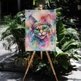 thumbnail image 4 of Hippie Devon Rex Portrait Watercolor Tie-Dye Vintage Styles Vertical Matte Canvas Poster Cat Lover Kitten Owner Gifts Wall Art Home Decor - 00014, 4 of 5