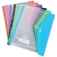 thumbnail image 1 of SHISUYAN 6Pcs Office Binder Pockets Documents Snap Button Binder Pouches File Storage Bags File Folder, 1 of 8