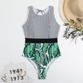 thumbnail image 5 of Maillots de Bain pour Femmes Rondes Mode Maillot de Bain Aguichant Rayé Imprimé Dos Nu Maillot de Bain une Pièce Maillots de Bain Femmes en Liquidation, 5 of 5