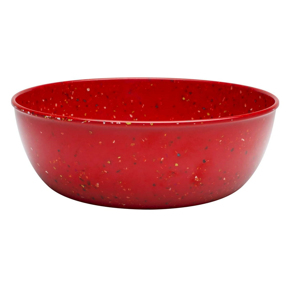 Zak DesignsConfetti 10inch Recycled Plastic Serving Bowl Red