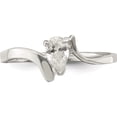 thumbnail image 5 of Sterling Silver Pear Shaped Cz Ring (Size 8) Made In Thailand qr4226-8, 5 of 5