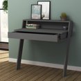 thumbnail image 2 of JV Home Cowork Collection Home Office Desk with Drawer Small Floating Office Table for Study, Work, Lapting, Writing, Workstation (Anthracite), 2 of 7
