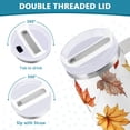 thumbnail image 3 of Yayeee 30oz Stainless Steel Tumbler with Straw and Handle Double-Wall Insulated Travel Water Bottle, Gray Autumn Leaves, 3 of 8
