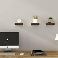 thumbnail image 2 of WELLAND Small Size Square Wall Showcase Display Shelves, Set of 3 (Espresso), 2 of 7