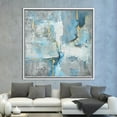 thumbnail image 2 of Gray Wall Decor, Abstract Printed Canvas, Blue Art, Old Plaster Effect, Old Plaster Poster, Rustic Artwork, Old Plaster Art Canvas, Canvas Wall Decor - Black Framed, 2 of 5