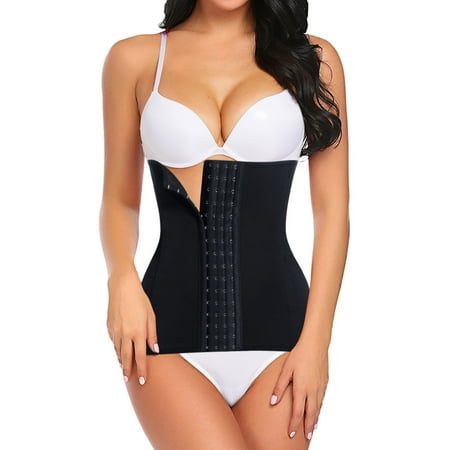 

Eleady Women Close-fitting & Healthy wearing Postpartum Belly Wrap Waist Trainer Recovery Support Pelvis Belt Body Shaper Invisible Comfy Underwear(Black Large)