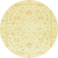 thumbnail image 1 of Ahgly Company Indoor Round Abstract Mustard Yellow Oriental Area Rugs, 3' Round, 1 of 6
