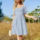 thumbnail image 4 of Vestido veneciano dorado con mangas recortadas vestido de verano para mujer Tienda de vestidos, 4 of 7