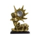 thumbnail image 4 of Reloj de mesa con estatua de animal, reloj decorativo para estante, decoración de mesa, escultura de estante Oso, 4 of 9