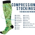 thumbnail image 4 of GZHJMY 2 Pair St.Patrick's Day Clover 20-30mmHg Compression Socks for Women Men, Knee High Stockings for Athletic Sports,Running,Travel, 4 of 7