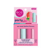 Eos Party Vibes Lip Balm Stick- Festive Variety Pack, 0.14 oz, 4 per Pack