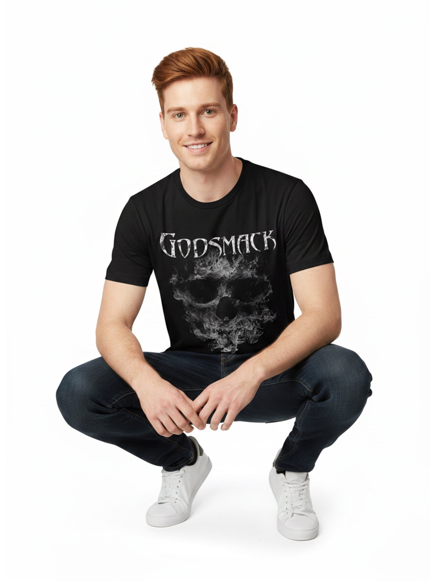 Godsmack, Men's & Big Men's Graphic Tee, Smoke Skull, Sizes S-3XL