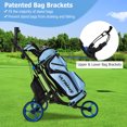 thumbnail image 2 of Barara King Golf Carry Cart,Golf Stand Cart,Folding 3 Wheels Golf Push Cart with Bag Scoreboard Adjustable Handle-Blue, 2 of 10