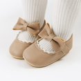 thumbnail image 2 of Infant Baby Girl Shoes Mary Jane Flats Dress Shoes Soft Anti-Slip Rubber Sole Walking Shoes Toddler Crib First Walker Shoes, 2 of 7