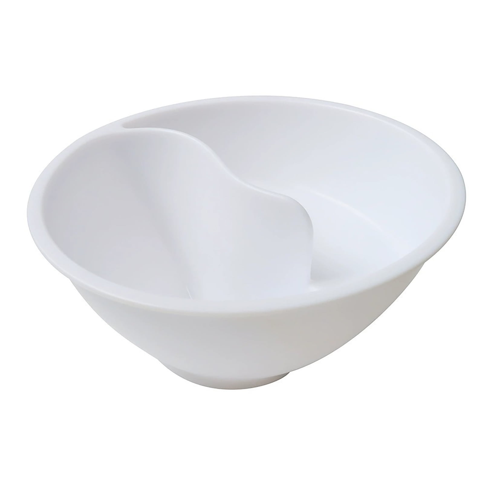 VALLENWOOD Never Soggy Cereal Bowl. White x2. Divided. Cereal Bowl  Separated. Unbreakable Melamine. Two sided bowl. Anti Soggy. Separate.  Ideal for