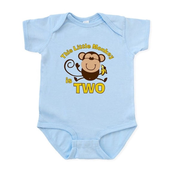CafePress - Little Monkey 2Nd Birthday Boy Infant Bodysuit - Baby Light Bodysuit, Size Newborn - 24 Months