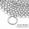 thumbnail image 3 of Amagabeli 8”x8” 316 Stainless Steel Cast Iron Cleaner Round Chainmail Scrubber BG264, 3 of 7