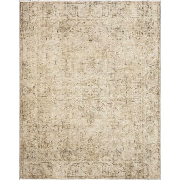 Boutique Rugs Cosmas Traditional Area Rug - Peach, Light Brown, Olive - 2'2" x 3'9"