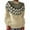 Beige #808, variant on Bovemsi Womens Sweaters Cozy Women's Retro Art Printed Comfortable Casual Knitted Round Neck Pullover Business Casual Sweaters
