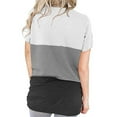 thumbnail image 2 of T-shirt Décontracté à Manches Courtes avec Poche et Col Rond Assorti pour Femmes, 2 of 2