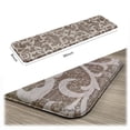 thumbnail image 3 of PURE ERA Soft Stair Treads Pad Cover 8"x30" PVC Cushioned Foam Pads Mat Tape Free Easy Clean(12 Pieces,Brown Floral Prints), 3 of 11
