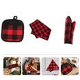 thumbnail image 4 of Shisuyan Heat Insulation Gloves Oven Mitts Red Polyester Cotton 6-Pcs, 4 of 9