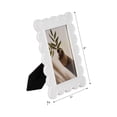 thumbnail image 4 of Decorative Scallop Edge Picture Frame for Home Decor - Photo Frame for Tabletop Accent, Mantel, or Living Room Display - Bedroom Nightstand Styling or Office Desk Decoration - 8", White, 4 of 10