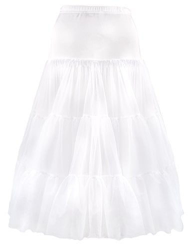 Candyland Petticoat Skirt for Girls Underskirt and Kids White Half Slip Poodle Skirt Perfect for Formal Dress and Costume 