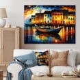 thumbnail image 2 of Designart Colorful Port With Fishing Boat I Canvas Wall Art, 2 of 5
