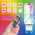 thumbnail image 2 of shiyou-RGB LED Bulbs, 25W Equivalent, Warm White/Cold White/RGB 12 Color Changing, CRI 85+, 4 Auto Cycle Modes, Sync & Memory Function, T4 LED Bulb Dimmable, Efficient 2.5W, AC 120V (G9, 2 Pack), 2 of 4