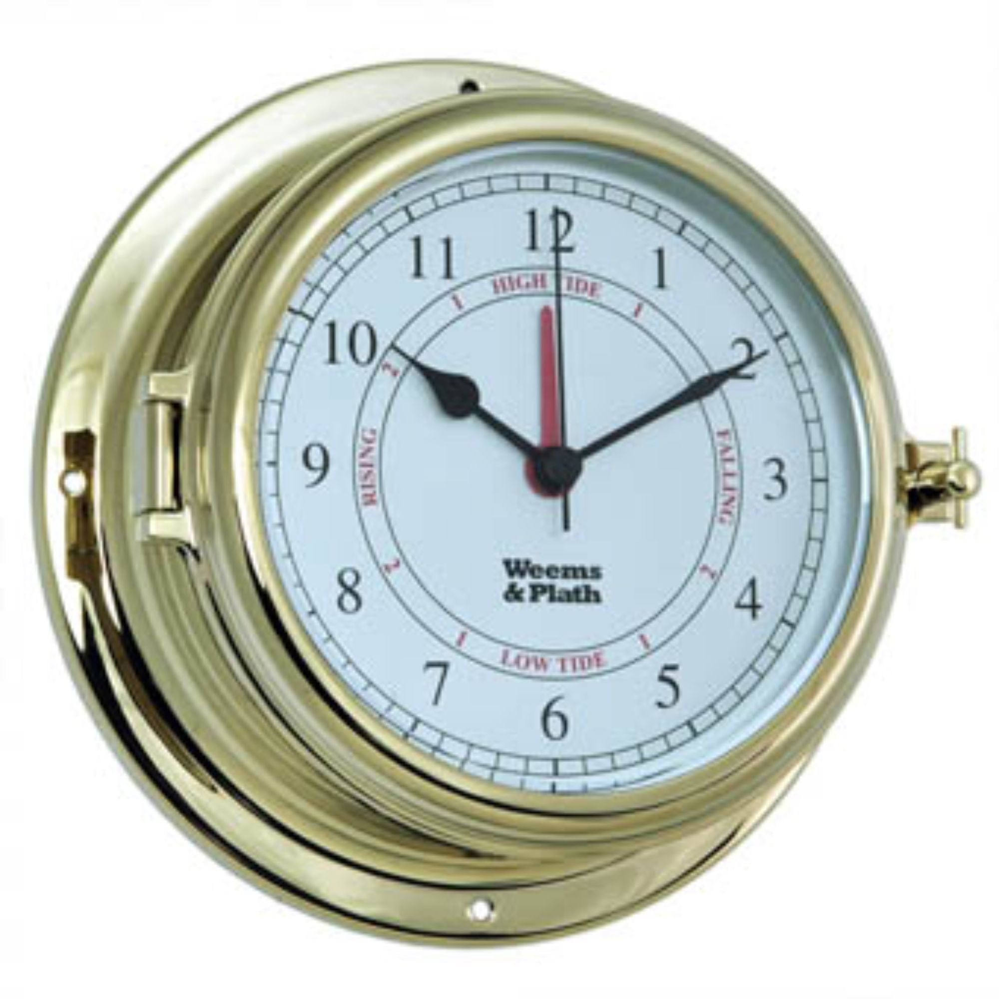 10" Gold and White Round Time & Tide Wall Clock