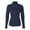 Navy, variant on Women's Striated Quarter-Zip Pullover, Style QZ7EAX