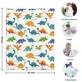 thumbnail image 4 of White Dinosaurs Colorful Species Pattern Blanket,Comfortable Soft Lamb Wool Throw Blanket,All Season,Warm Lightweight Blankets for Sofa Bed Couch Living Room Chair,30"x40", 4 of 4