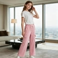 thumbnail image 4 of Angala Big Boys Sweatpants Athletic Pants Wide Leg With Pockets And Drawstring Fall Casual Boys Baggy Trousers Size 9-10 Years Pink, 4 of 9