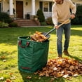 thumbnail image 4 of Heavy Duty PP Garden Waste Bag With Reinforced Handles, Foldable Outdoor Reusable Yard Sack For Leaves And Debris, Extra Large Capacity Compost Tote For Lawn, 400L, 4 of 6