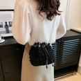 thumbnail image 2 of Jiibva Drawstring Bucket Bag Fashion Bucket Bags for Women, Drawstring Shoulder Bags, Crossbody Bag Elegant Tote Bag with Chain for Date, 2 of 7