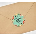 thumbnail image 3 of Darling Souvenir 45 Pcs Round Floral Border Sea Green Thank You Stickers Wedding Envelope Seal-1.6 Inches, 3 of 4