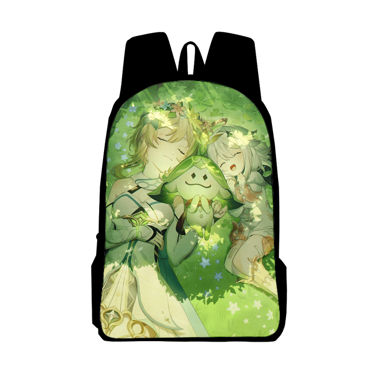 Genshin Impact Anime Backpack Bookbag for Boys Girls Travel