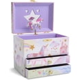 thumbnail image 1 of Joyero Jewelkeeper Musical con forma de unicornio con 2 cajones para niñas, 1 of 8
